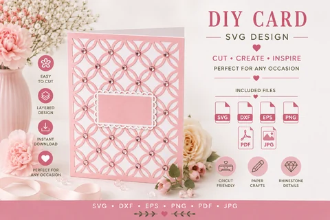 A2 Greeting Card Template for cutting machines